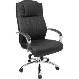 Leather Office Chair - High Back Executive Contemporary Swivel Chair - BT-981-BK-GG by Flash Furniture