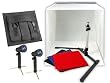 CanadianStudio IN A BOX PHOTO LIGHTING PHOTOGRAPHY SET Continuous Light Kit 2 lights, 16" light tent with 4 pcs backdrops, Camera stand