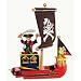 Wooden Pirate Ship Toy Playset with Pirate Figure