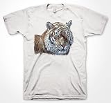 Royal Bengal Tiger T-shirt, Awesome Realistic Tiger Design Mens Shirt, Medium, Lt Blue