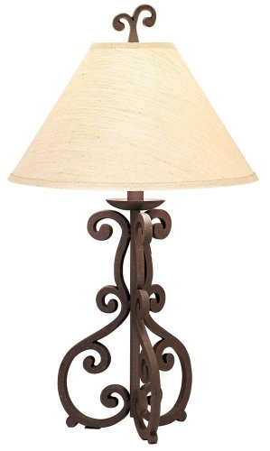 High Iron Scroll Table Lamp