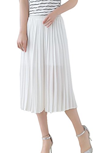 ELPIS レディース シフォン プリーツ ガウチョ パンツ スカーチョ ロング 透け感 大人 かわいい スウィート 全5色