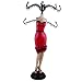 Ring Skirts - Cocktail Dress Mannequin Jewelry Stand Ruffle Skirt Red 14.5"H