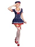 Sexy Blue Navy Costume Sailor Uniform Costume Support Our Troops USA Patriotic Costume