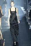 Gucci - $4115 New GUCCI Black Silk Satin Empire Gown Dress 40 6