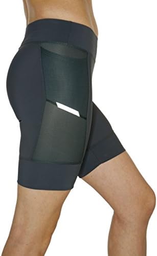 MooMotion Womens Revolution 7-Inch Tri Short Large Charcoal