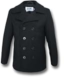 Schott NYC Wool Pea Coat, dark navy