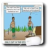Rich Diesslins Funny KNOTS Scouting Cartoons - The Ax - Only Cut in the Designated Area - Mouse Pads