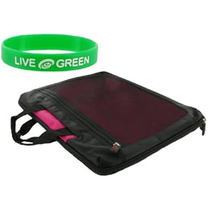 Checkpoint Friendly Carrying Case Bag for Sony VAIO VGN-NW150J/T 15.5-Inch (Seal Series Magenta / Black)