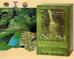 NUMI TEA RAINFOREST GREEN - MATE LEMON MYRTLE GREEN TEA (18 tea bags) by Numi Tea