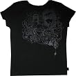 Emily the Strange juniors women's shirt tee Trouble Maker Drawing Black