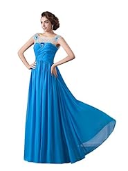 A-line Floor Length Bateau Neck Sweetheart Natural   Waistline Sheer Beaded Open-Back Lace Illusion Chiffon Prom Dress 