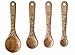 Talisman Designs Laser Etched Beechwood Measuring Spoons | Set of 4 | Nature Design | Natural Wooden Measuring Spoons Set | Cute & Functional Kitchen Tools