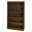 Safco WorkSpace 60"H Five Shelf Reinforced Square-Edge Bookcase in Walnut Safco WorkSpace 60"H Five Shelf Reinforced Square-Edge Bookcase in Walnut