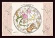 Northern Circumpolar Map, Framed Art Print by W. G. Evans