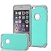 iPhone 6 Plus Case, oneCase™ Hybrid High Impact Heavy Duty Dual Layer Hard PC Outer Shell with Soft Rubber Inner Armor Defender Case Cover for Apple iPhone 6 Plus 5.5 inch Screen with Screen Protector & Stylus (2 piece-Mint Green/Grey)