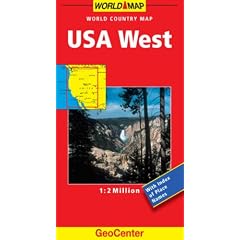 USA West GeoCenter World Map