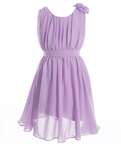 Fashion Plaza Girl's Chiffon Sleeveless Short Flower Girl Easter Holiday Dress K0081