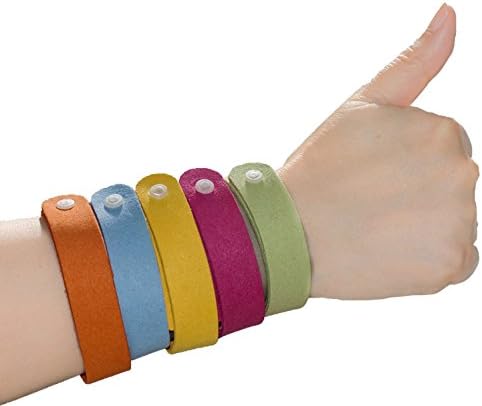 ZAEL USA 100% Natural Mosquito Repellent Bracelet Five (5) Pack - Deet Free - Guaranteed to Work - Fast, Easy Deters Bugs for Hours - Natural Oil Repellent Wristband - Kid Safe Insect Bracelets