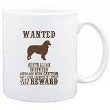 Mug White  Wanted Australian Shepherd - $1000 Cash Reward  Dogs