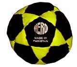 Hero Black & Neon Yellow 32-Panel Hacky Sack / Footbag - Comes with Tips & Game Instructions -
