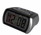 Sharp SPC317A LCD Blue Backlight Alarm Clock with Titanium Case (Black)