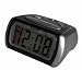 Sharp SPC317A LCD Blue Backlight  Alarm Clock with Titanium Case (Black)