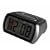 Sharp SPC317A LCD Blue Backlight  Alarm Clock with Titanium Case (Black)