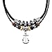 Snowman Lee Double Braided Rope Beads Vintage Cross Adjustable Pendant Necklace