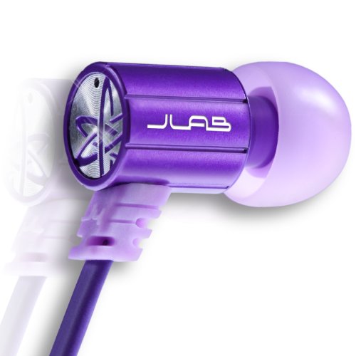 JBuds J4 Rugged Metal In-Ear Earbuds Style Headphones with Travel Case (Purple)