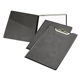 Value Vinyl Series Pad Holder with Clip, Letter Size Pad, Black Vinyl SAM71410