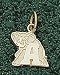 Anderson Jewelry Crimson Tide Elephant 3/8 Gold Charm