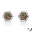 FPJ Terrific Earrings With 2.35ctw Genuine Diamonds Made in White Enamel and 14K White Gold. Total item weight 8.2g Length 22mm