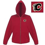 Calgary Flames NHL Hoody Full Zip Hooded Sweatshirt For Women (Dk Red)