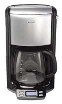 Krups FME4-14 12-Cup Coffeemaker, Black and Stainless