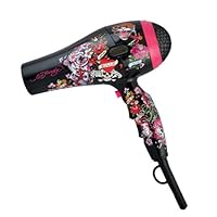 Ed Hardy 10065 Vintage Collage Professional Dryer, Black
