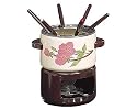Franciscan Desert Rose Enamel on Steel Fondue Set