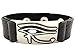 1000K' ways Designs Horus Eye Bracelet, Black Leather, Adjustable