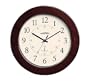 Atomix 548 - 11.5" Brown Acrylic Flat Frame Atomic Clock