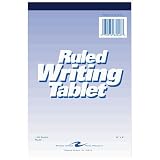 Roaring Spring Writing Tablet, 6"x9", 100 Sheets, Wide, White (Pack of 12)