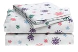 Pike Street Flannel Twin Sheet Set, Snowflakes