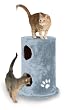 Lazy Pet Plush Double Cat Condo, Blue Lazy Pet Plush Double Cat Condo, Blue