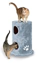 Lazy Pet Plush Double Cat Condo, Blue