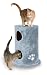 Lazy Pet Plush Double Cat Condo, Blue