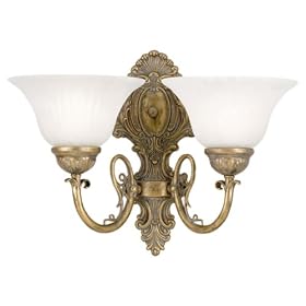 Two Light Wall Sconce Gold San Moritz by Angelo-Westinghouse