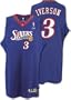 Allen Iverson Blue Reebok NBA Swingman Philadelphia 76ers Jersey