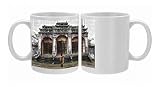 Woman taking photo of temple gates, Vietnam, Indochina, Southeast Asia, Asia Photo Mugs