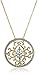 Amazon Collection 18k Yellow Gold-Plated Sterling Silver Two-Tone Flower Pendant Necklace, 18