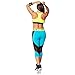 Zumba Women's V Neck Style Dance Workout High Impact Sports Bra, Waterfall, Large