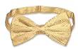 Vesuvio Napoli BOWTIE Gold Color Paisley Color Men's Bow Tie for Tuxedo or Suit